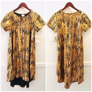 NWT Lularoe Elegant Carly Dress XS black metallic